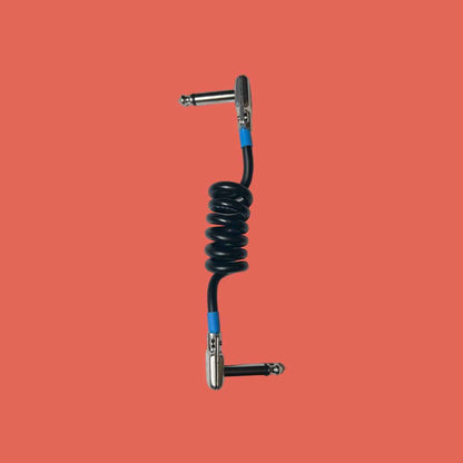 6" Mini Coiled Pedalboard Patch Cable – Handmade with Mogami & SquarePlug